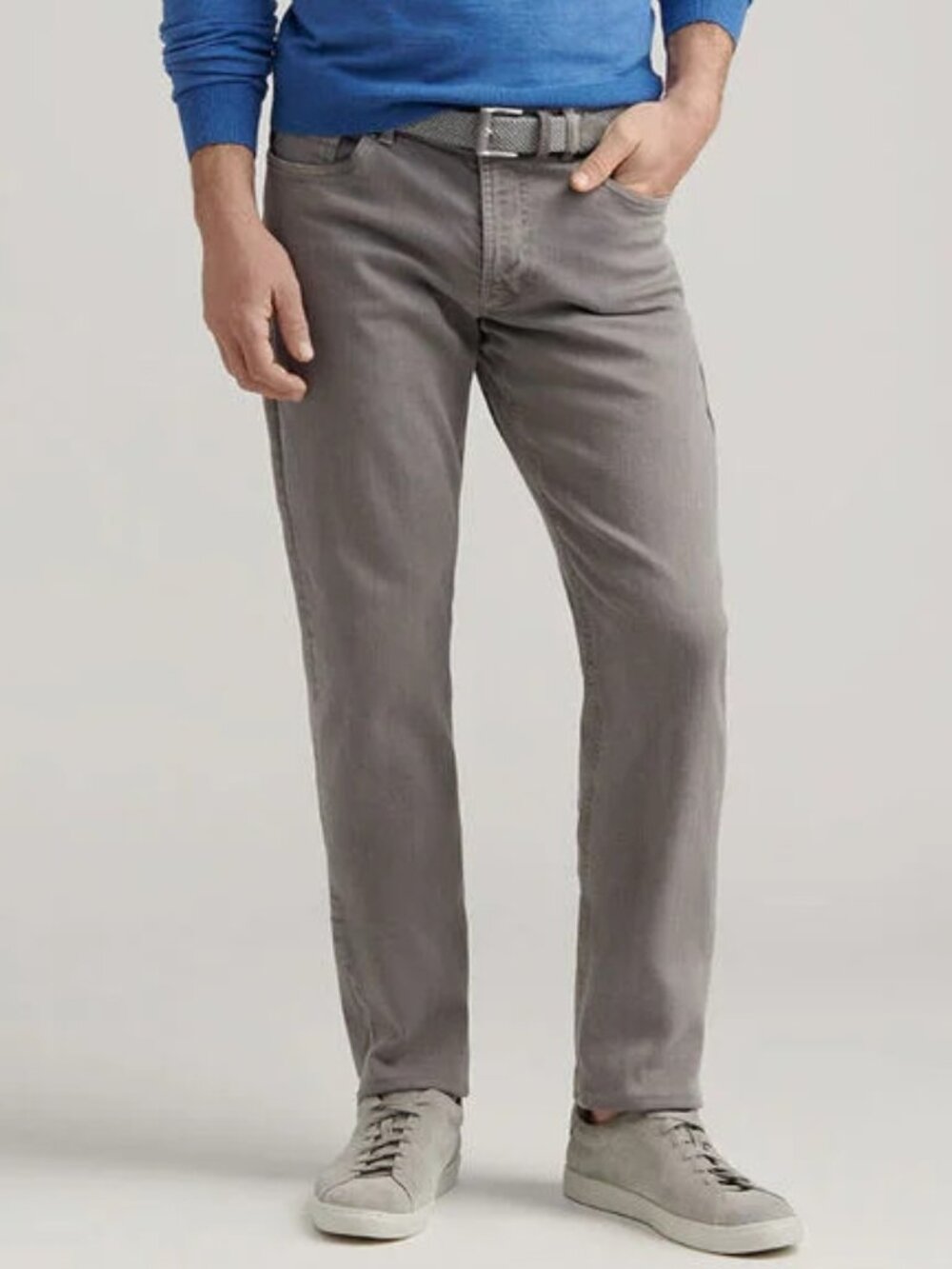 NWT Peter Millar Crown Crafted Fairfield Garment Dyed Denim: Oslo Grey (38x32)